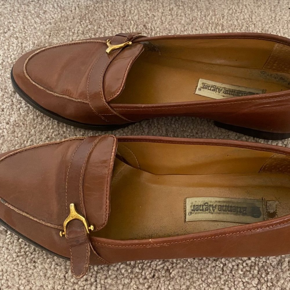 Etienne Aigner Women's Shoes Brown Leather Flats Size 9.5m